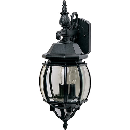 Crown Hill 3-Light 8 Wide Black Outdoor Wall Sconce